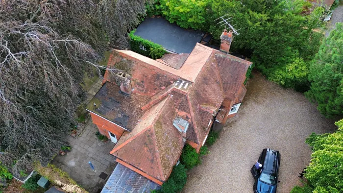 Aerial overview of a property